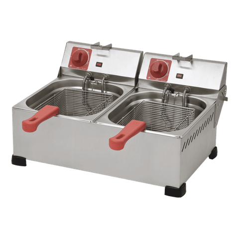 Fritadeira Elétrica 6l 2 Cubas Inox 3000w Marchesoni Ft.1.622.st 220v