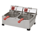 Ver imagem 1 de Fritadeira Elétrica 6l 2 Cubas Inox 3000w Marchesoni Ft.1.622.st 220v