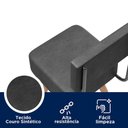 Ver imagem 3 de Kit 04 Banquetas Alta para Cozinha Área Gourmet Barcelona com Encosto Couríssimo Preto - Abmaza