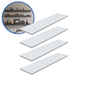 Ver imagem 2 de Kit 4 Prateleira Branca 80X20 + Suporte Flutuante Mdf  Organizadora Decoração Cozinha Banheiro Sala