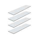 Ver imagem 1 de Kit 4 Prateleira Branca 80X20 + Suporte Flutuante Mdf  Organizadora Decoração Cozinha Banheiro Sala