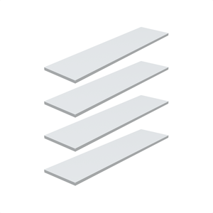 Kit 4 Prateleira Branca 80X20 + Suporte Flutuante Mdf  Organizadora Decoração Cozinha Banheiro Sala