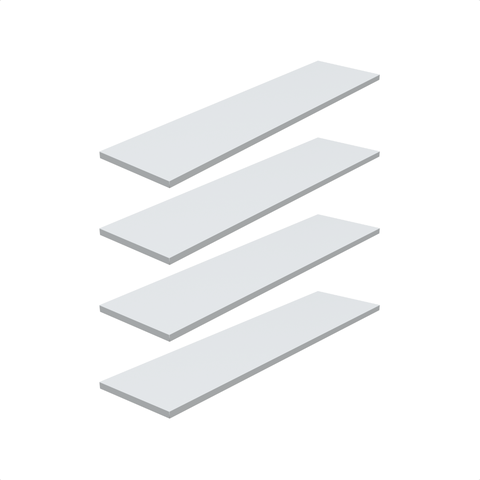 Kit 4 Prateleira Branca 80X20 + Suporte Flutuante Mdf  Organizadora Decoração Cozinha Banheiro Sala