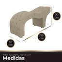 Ver imagem 5 de Maca Estofada Capitone Reclinável Julia para Estetica Facial Sombrancelha e Cílios Suede