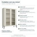 Ver imagem 6 de Cristaleira Bend Vidro Canelado Incolar Luna com Pé Preto