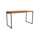 Ver imagem 3 de Mesa Escrivaninha Retangular Industrial 136x60cm em MDP com Estrutura Metálica Canela Preto Fosco