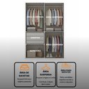 Ver mais imagens de Guarda Roupa Modulado Versa MDF 4 Portas com 3 Cabideiros 3 Gavetas e 2 Prateleiras