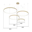 Ver imagem 2 de Lustre Pendente Astraled Bevis Pl-9738 Dourado Led Bivolt Dourado Pl-9738