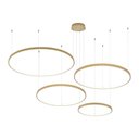Ver imagem 1 de Lustre Pendente Astraled Bevis Pl-9738 Dourado Led Bivolt Dourado Pl-9738