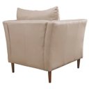 Ver imagem 7 de Kit 3 Poltronas Decorativa Sala de Estar Pés Palito Lubbock Couro Bege - Gran Belo