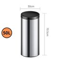 Ver mais imagens de Lixeira Automática Redonda 50l com Sensor Prática e Moderna Cor:aço Inox