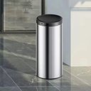 Ver imagem 4 de Lixeira Automática Redonda 50l com Sensor Prática e Moderna Cor:aço Inox
