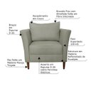 Ver imagem 2 de Kit 3 Poltronas Decorativa Sala de Estar Pés Palito Lubbock Couro Fendi - Gran Belo