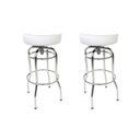Ver imagem 1 de Kit 2 Unidades Banqueta Altura 65cm Bar Giratória Cromada assento branco Poltronas do Sul Banqueta B