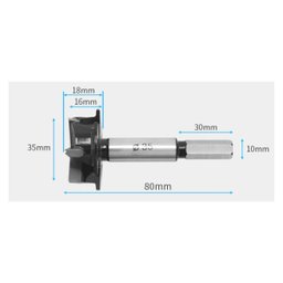 Broca Caneco 3 Flautas 35mm para Dobradiça com Limitador - 3