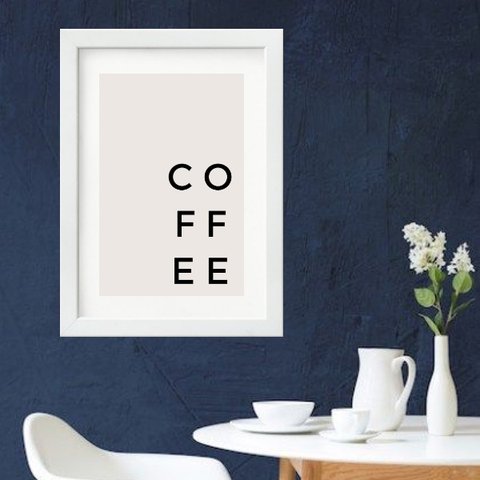 Quadro Cozinha Ultra Minimalista Coffee - 60x48cm:madeira Preta