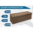 Ver imagem 2 de Recamier de Quarto Casal Lotus Suede Bege Simbal