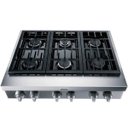 Ver imagem 1 de Rangetop de Embutir Semiprofissional Brastemp Gourmand 6 Bocas Inox com Chamas de Alta Potência e Si