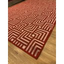 Ver imagem 4 de Tapete Sala Moderno Geometrico Tabuleiro 200X250 Cm Vermelho