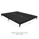 Ver imagem 4 de Cama Japonesa Queen Size Veneza 165cm Base Box Orgânica Bouclê Estofada Pés de Ferro:Bouclê Preto