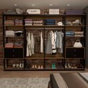 Ver imagem 2 de Closet Industrial Marseille 4 Gavetas 8 Prateleiras 2 Cabideiros Black/brise - Panorama Móveis