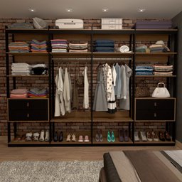 Closet Industrial Marseille 4 Gavetas 8 Prateleiras 2 Cabideiros Black/brise - Panorama Móveis - 2 Closet Industrial Marseille 4 Gavetas 8 Prateleiras 2 Cabideiros Black/brise - Panorama Móveis - 2