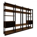 Ver imagem 3 de Closet Industrial Marseille 4 Gavetas 8 Prateleiras 2 Cabideiros Black/brise - Panorama Móveis