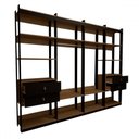 Ver imagem 4 de Closet Industrial Marseille 4 Gavetas 8 Prateleiras 2 Cabideiros Black/brise - Panorama Móveis