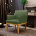 Ver imagem 1 de Poltrona Decorativa para Sala de Estar e Recepção Beatriz W01 Facto Verde Musgo - Lyam Decor