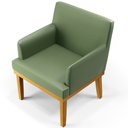 Ver imagem 7 de Poltrona Decorativa para Sala de Estar e Recepção Beatriz W01 Facto Verde Musgo - Lyam Decor