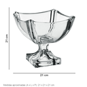 Ver imagem 7 de Centro de Mesa Decorativo de Vidro Transparente 21x21x21cm Sala Jantar Decoração