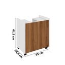 Ver imagem 3 de Gabinete Eccos com Porta Branco/Nature – Fabri Móveis