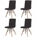 Ver imagem 1 de Kit 4 Cadeiras Charles Eames Gomos Preta