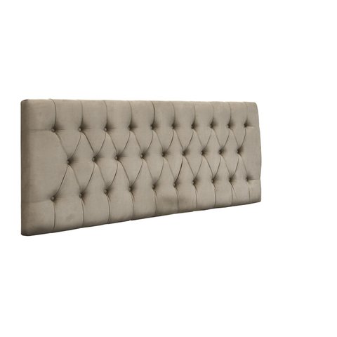 Cabeceira Painel Imperatriz 138 cm com Capitonê Suede Bege
