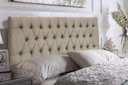 Ver imagem 2 de Cabeceira Painel Imperatriz 138 cm com Capitonê Suede Bege