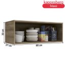 Ver imagem 3 de Armário de Cozinha Aéreo 80cm 1 Porta Basculante Geladeira G770 Maxxi Kappesberg - Nogal