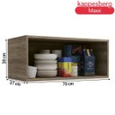 Ver imagem 3 de Armário de Cozinha Aéreo 70cm 1 Porta Basculante Geladeira G769 Maxxi Kappesberg - Nogal