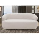 Ver imagem 2 de Sofá 2 Lugares Living Orgânico Sala de Estar 140cm Conka F05 Veludo Bege - Mpozenato
