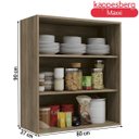 Ver imagem 3 de Armário de Cozinha Aéreo 80cm 2 Portas com Vidro G765 Maxxi Kappesberg - Nogal