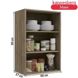 Armário de Cozinha Aéreo 60cm 1 Porta G762 Maxxi Kappesberg - Nogal - 3