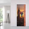 Adesivo de Porta Homem Aranha na Cidade a Noite - M 80x210 cm - 1