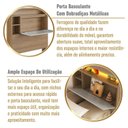 Ver mais imagens de Cabeceira Solteiro com Organizador e Iluminação LED Genebra