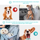 Ver imagem 6 de Cadeirinha Assento Pet Carro Transporte Cão Gato Cinza