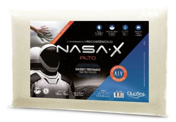 Travesseiro Nasa-X Alto Viscoelástico - Duoflex - 1
