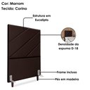 Ver imagem 4 de Cabeceira Solteiro 90 Cm com Frame Cristal Corino Marrom Artte