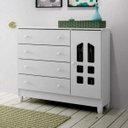 Ver imagem 1 de Cômoda de Bebê 4 Gavetas 1 Porta Selena Carolina Baby