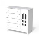 Ver imagem 3 de Cômoda de Bebê 4 Gavetas 1 Porta Selena Carolina Baby