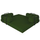 Ver imagem 7 de Sofá Cama Colchão de Espuma À Vácuo Compactair Sala Balaqui - Verde