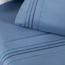 Ver imagem 1 de Jogo de Lençol King Yara Bordado 4 Peças Azul