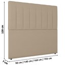 Ver imagem 2 de Cabeceira Cama Box Solteiro Ivana 90cm Sintético Bege - Desk Design